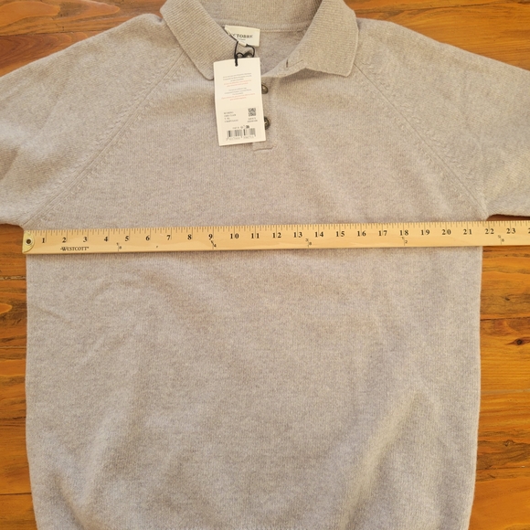 Octobre Moreno Wool Sweater Gray Size XL NWT Academia Preppy - Picture 7 of 9